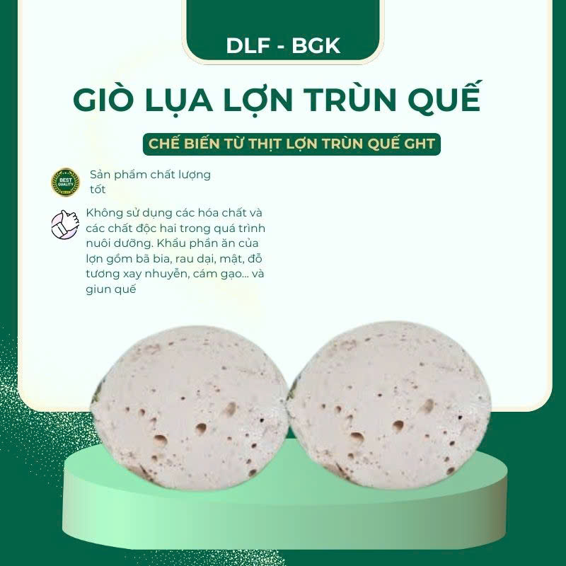 Giò lụa lợn Trùn Quế