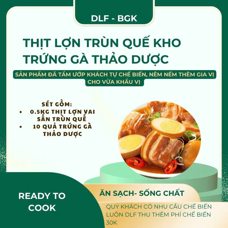 Thịt Lợn Trùn Quế Kho Trứng Gà Thảo Dược