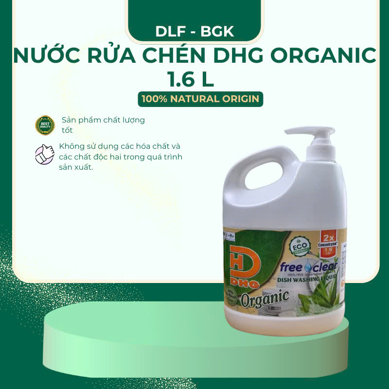 Nước Rửa Chén DHG Organic 1.6L
