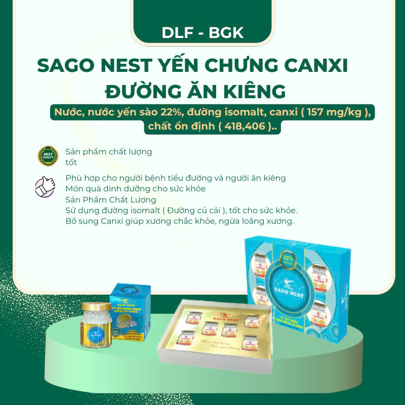https://www.dailydistribution.vn/Sago Nest Yến Chưng Canxi Đường Ăn Kiêng